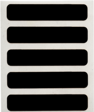 Laser Markable Polyimide Label, 0.25" H x 1.00" W, Black