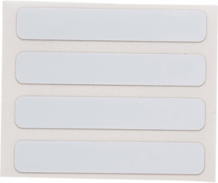 Laser Markable Labels Acrylic Gloss Finish 0.25"H x 1.50"W Polyimide Wh 10000/Rl