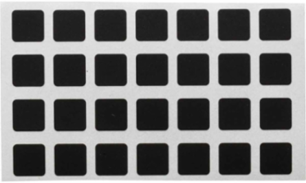 Laser Markable Polyimide Label, 0.25" H x 0.25" W, Black