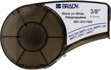 BMP21 Series Polypropylene Labels 0.375 Inch W x 21 ft L, Autoclavable, Chemical-Resistant