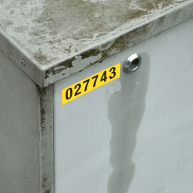 BMP21 Series Vinyl Label 0.75 Inch W x 21 ft L, Yellow, Abrasion & Chemical Resistant