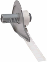 BMP71 Vinyl Coated Fabric Labels, 0.5" H x 0.5" W, Roll of 500 Labels