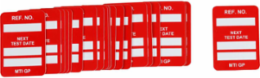 MICROTAG Next Test Date Inserts, White on Red, 1.25" H x 1.25" W