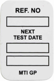 MICROTAG Next Test Date Inserts, Black on White, 1.75" H x 1.25" W