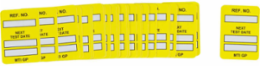 MICROTAG Next Test Date Inserts, 1.75" H x 1.25" W, Black/Yellow on White