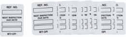 MICROTAG Next Inspection Due Date Inserts, Black on White, 1.75" H x 1.25" W