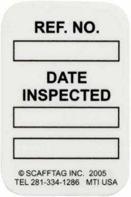 MICROTAG Date Inspected Inserts, Black on White, 1.75" H x 1.25" W