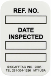 MICROTAG Date Inspected Inserts, Black on White, 1.75" H x 1.25" W