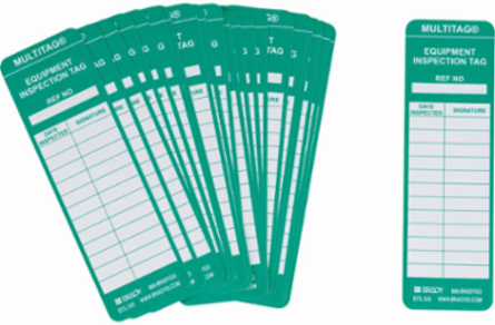 MULTITAG Inserts, EQUIPMENT INSPECTION TAG REF NO: DATE INSPECTED: SIGNATURE: