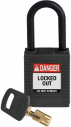 SafeKey Lockout Padlock 1.5 Inch Nylon Body, Keyed Different, 6 Pin Tumblers