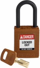 SafeKey Lockout Padlock 1.5 Inch Nylon Plastic Keyed Different