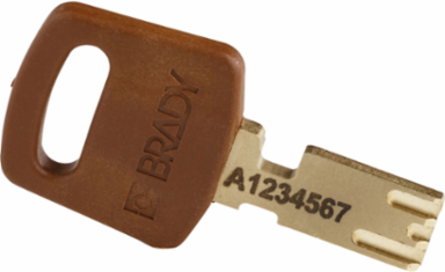 SafeKey Lockout Padlock 3 Inch Brown Nylon with Steel Shackle, Keyed Different