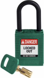 SafeKey Lockout Padlock 1.5 Inch Nylon Plastic Keyed Different
