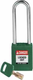 SafeKey Nylon Lockout Padlock 3 Inch Shackle, Keyed Different, Steel Shackle