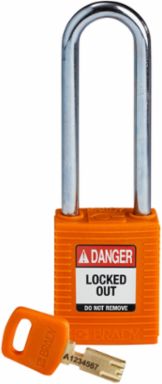 SafeKey Lockout Padlock 3 Inch Steel Shackle Keyed Different, Nylon Body