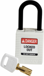 SafeKey Lockout Padlock 1.5 Inch Plastic Keyed Different