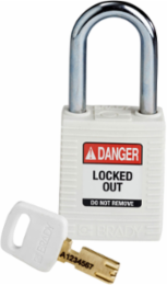 SafeKey Lockout Padlock 1.5 Inch Steel Shackle Keyed Different, Nylon Body