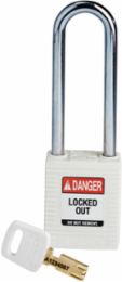SafeKey Lockout Padlock 3 Inch Nylon with Steel Shackle, Keyed Different