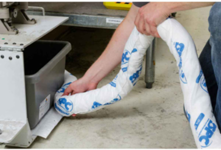 Oil Only Absorbent Socks, 3" x 8', Absorbency Capacity 12 gal