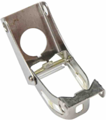 Push Button Safety Cover Lockout Device 1.34 in H x 2.3 in W, Metal and Clear Polycarbonate