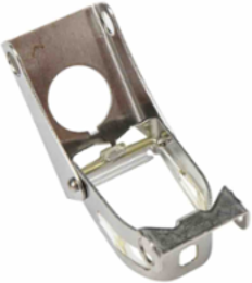 Push Button Safety Cover Lockout Device 1.34 in H x 2.3 in W, Metal and Clear Polycarbonate