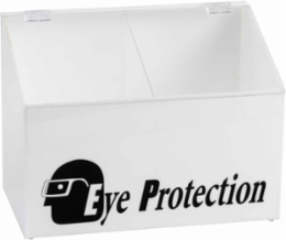 Divided Eyewear Dispenser, 11.5" H x 15.375" W x 9" D, Black on White