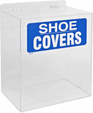 Shoe Cover Dispenser, 14" H x 12" W x 8" D, Clear