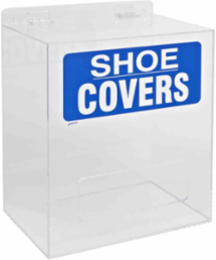 Shoe Cover Dispenser, 14" H x 12" W x 8" D, Clear