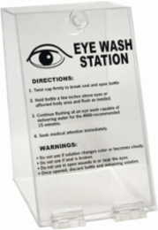 Single Clear Eye Wash Station, Each