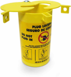 3-In-1 Plug Lockout Device, 5.5 Inch L x 3 Inch Dia, Thermoplastic, Pack of 48