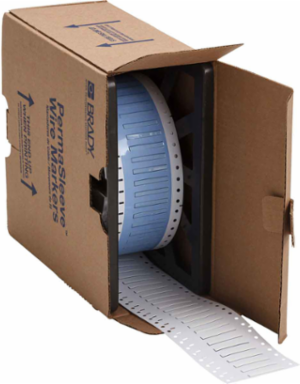 PermaSleeve Polyolefin Wire Marking Sleeves, White, 0.094" Dia x 0.75" W, Roll of 5000 Each
