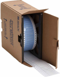 PermaSleeve Polyolefin Wire Marking Sleeves, White, 0.094" Dia x 0.75" W, Roll of 5000 Each