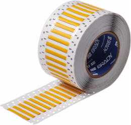 PermaSleeve Polyolefin Wire Marking Sleeves, 0.094" Dia x 1.5" W, Yellow, Roll of 500
