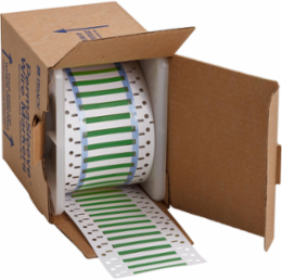 PermaSleeve Polyolefin Wire Marking Sleeves, 0.094" Dia x 1" W, Green, Roll of 5000