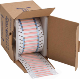 PermaSleeve Polyolefin Wire Marking Sleeves, 0.094" Dia x 1" W, Pink, Roll of 5000