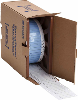 PermaSleeve Polyolefin Wire Marking Sleeves, White, 0.094" Dia x 2" W, Roll of 2500 Each