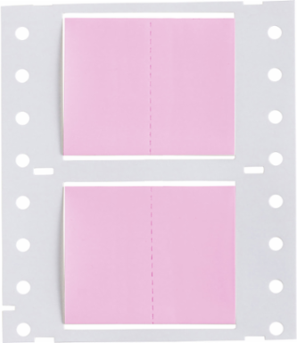 PermaSleeve Polyolefin Wire Marking Sleeves, 1" Dia x 1" W, Pink, Roll of 200