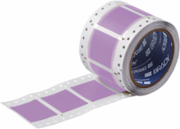PermaSleeve Polyolefin Wire Marking Sleeves, 1" Dia x 2" W, Violet, Roll of 250