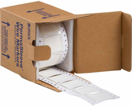 PermaSleeve Heat-Shrink Wire Marking Sleeves, 1 Inch Dia x 2 Inch W, White