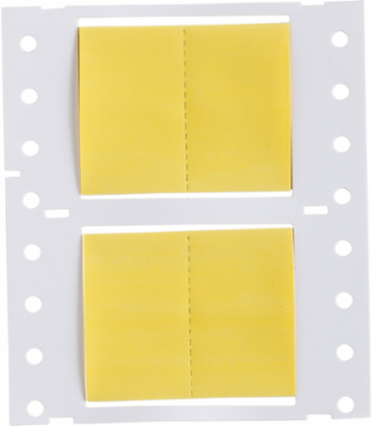 PermaSleeve Polyolefin Wire Marking Sleeves, Yellow, 1" Dia x 2" W, Roll of 500 Each