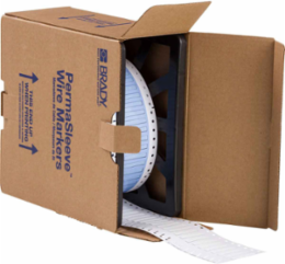 PermaSleeve Polyolefin Wire Marking Sleeves, White, 0.125" Dia x 0.5" W, Roll of 7500 Each