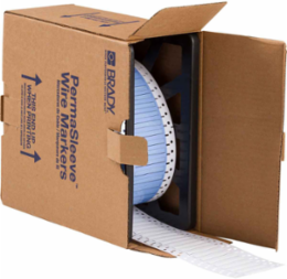 PermaSleeve Polyolefin Wire Marking Sleeves, White, 0.125" Dia x 1" W, Roll of 5000 Each
