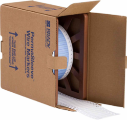 PermaSleeve Polyolefin Wire Marking Sleeves, White, 0.125" Dia x 0.67" W, Roll of 7500 Each