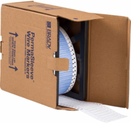 PermaSleeve Polyolefin Wire Marking Sleeves, White, 0.125" Dia x 0.5" W, Roll of 10000 Each