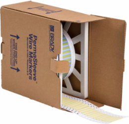PermaSleeve Polyolefin Wire Marking Sleeves, Yellow, 0.125" Dia x 1" W, Roll of 5000 Each