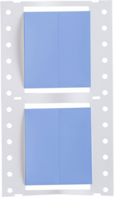 PermaSleeve Polyolefin Wire Marking Sleeves, 1.5" Dia x 1" W, Blue, Roll of 500
