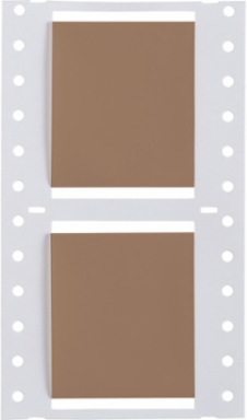 PermaSleeve Polyolefin Wire Marking Sleeves, 1.5" Dia x 2" W, Brown, Roll of 250
