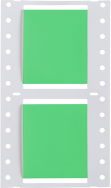PermaSleeve Polyolefin Wire Marking Sleeves, 1.5" Dia x 2" W, Green, Roll of 100