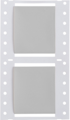 PermaSleeve Polyolefin Wire Marking Sleeves, 1.5" Dia x 2" W, Gray, Roll of 100