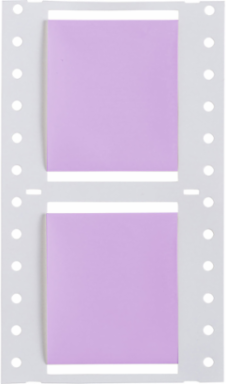 PermaSleeve Polyolefin Wire Marking Sleeves, 1.5" Dia x 2" W, Violet, Roll of 100